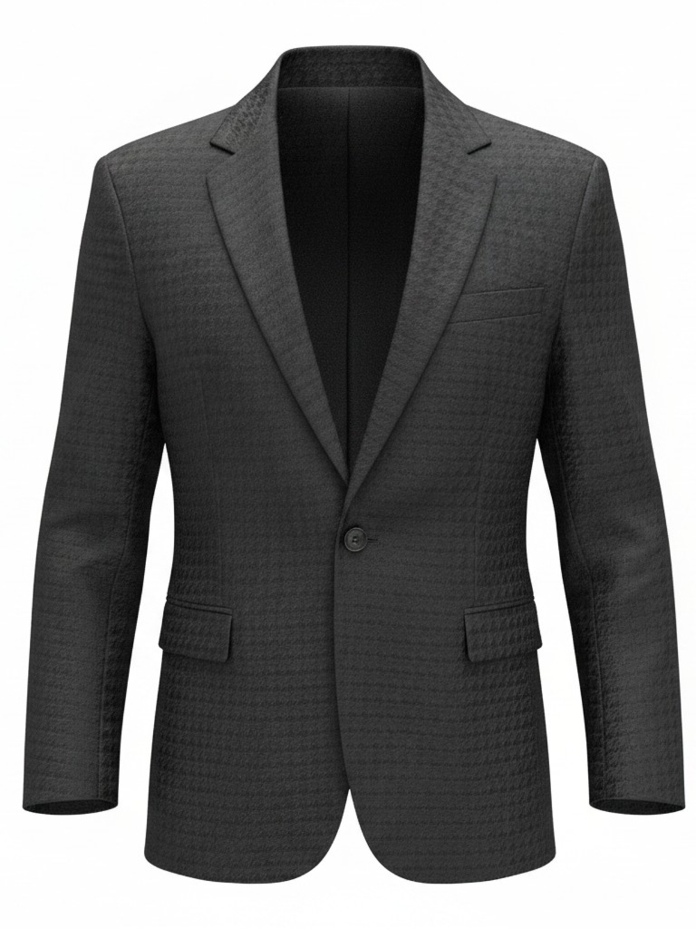 Theory Black Houndstooth Lightweight Single-Button Blazer